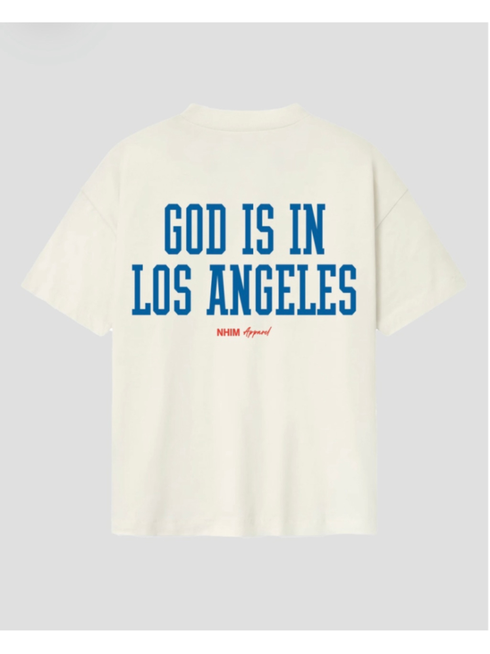 NHIM God In Los Angeles Graphic Tee Off White M - Picture 2 of 5